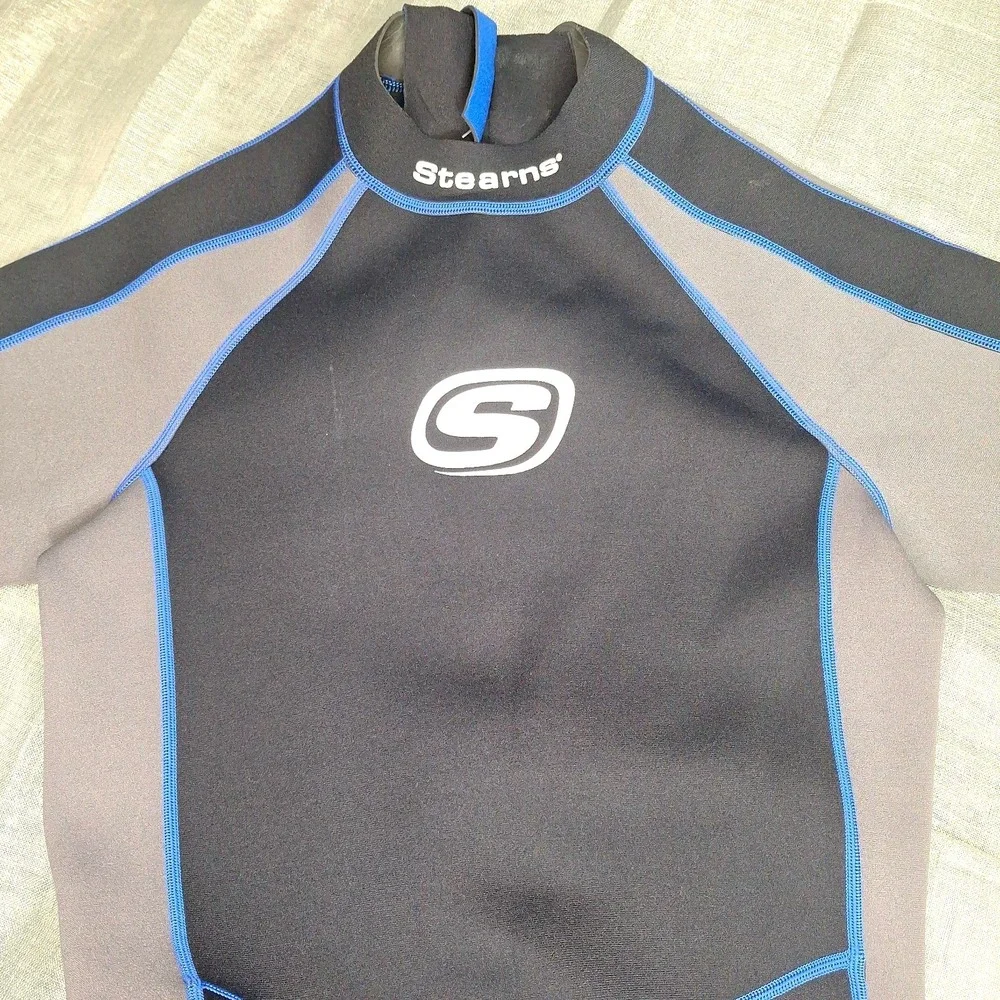 NEW Stearns Viper Shorty L Wetsuit Neoprene Nylon Tech Black Grey Charcoal Large
